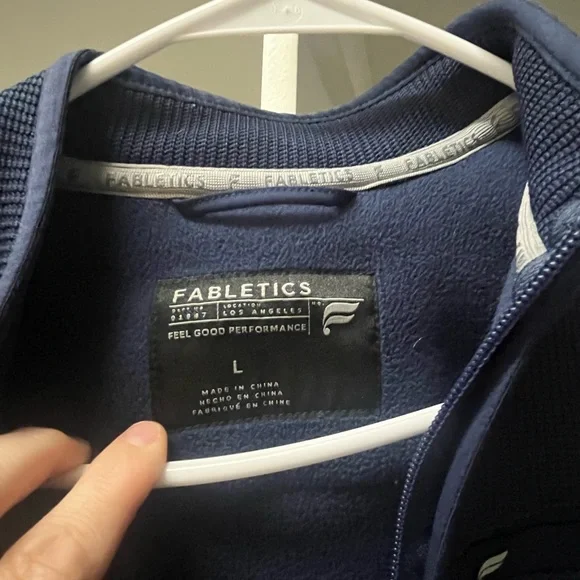 Fabletics navy blue scrub jacket - Picture 2 of 4